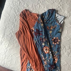 Grace & Lace lot Perfect Pocket Long Sleeve Tees sz L